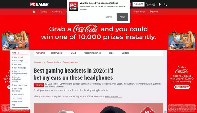pcgamer.com homepage screenshot