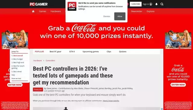 pcgamer.com homepage screenshot