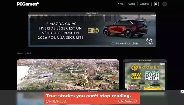 pcgamesn.com homepage screenshot