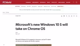 Pcworld Microsoft’s new Windows 10 S will take on Chrome OS | PCWorld