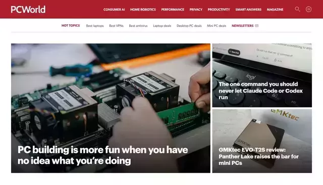 pcworld.com homepage screenshot
