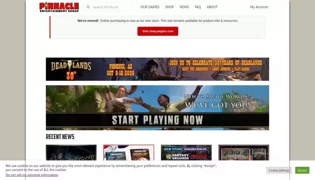 peginc.com homepage screenshot