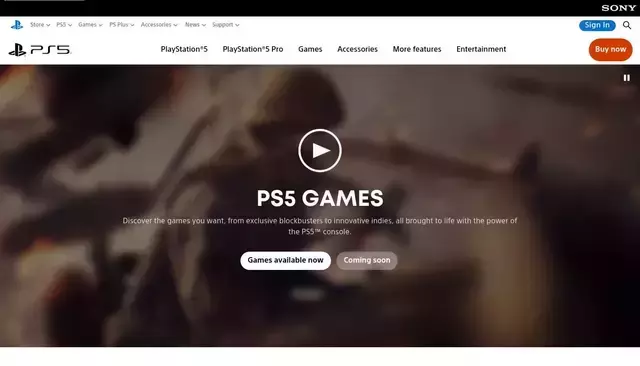 playstation.com homepage screenshot