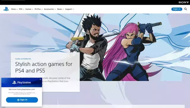 playstation.com homepage screenshot