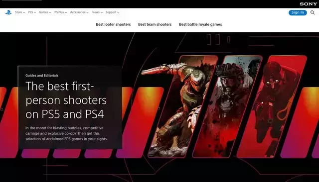 playstation.com homepage screenshot