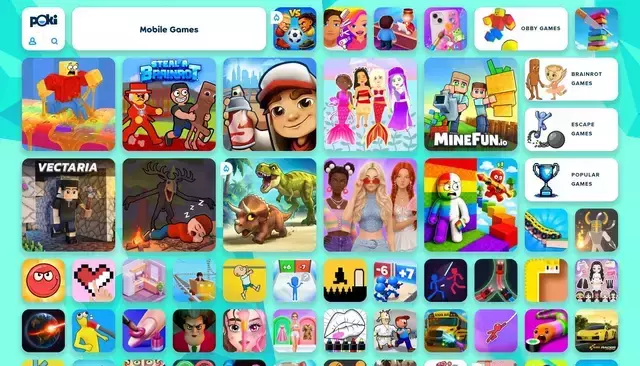 poki.com homepage screenshot