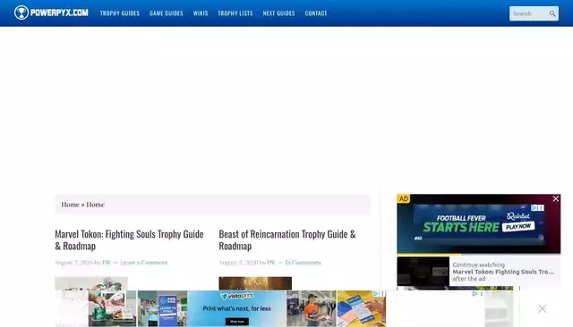 powerpyx.com homepage screenshot