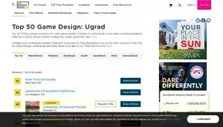 Princeton Review Top 50 Game Design: Ugrad | The Princeton Review