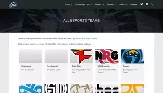 Pro Settings All Esports Teams 2026 - ProSettings.com