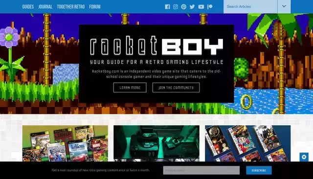 racketboy.com homepage screenshot