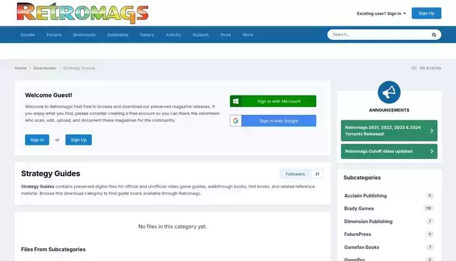retromags.com homepage screenshot