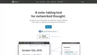 Roam Research Roam Research – A note taking tool for networked thought.