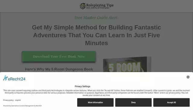 roleplayingtips.com homepage screenshot