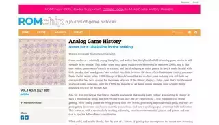 Rom Chip Analog Game History
							| ROMchip