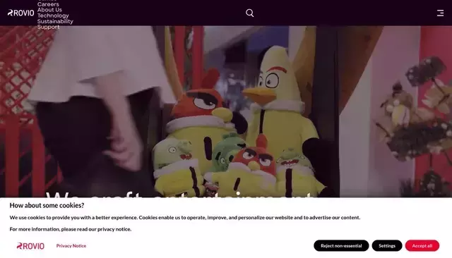 rovio.com homepage screenshot