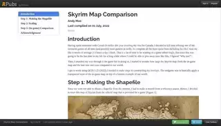 R Pubs RPubs - Skyrim Map Comparison