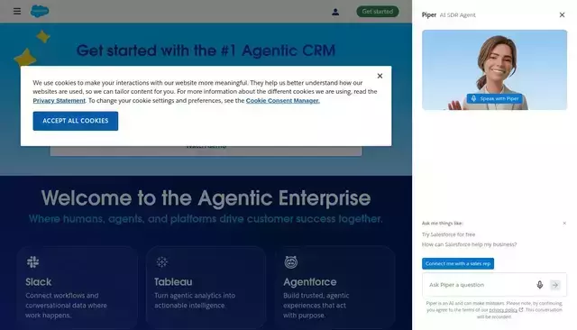 salesforce.com homepage screenshot