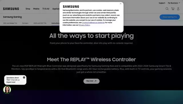 samsung.com homepage screenshot