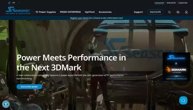seasonic.com homepage screenshot