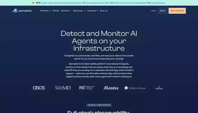 sematext.com homepage screenshot