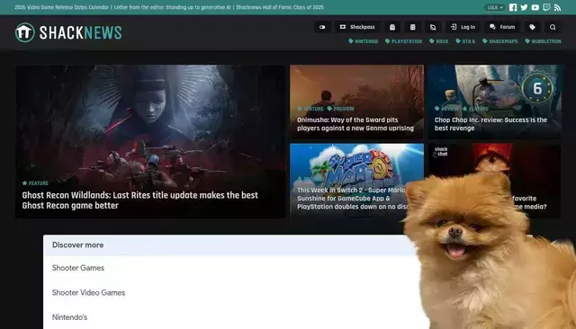 shacknews.com homepage screenshot