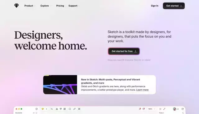 sketch.com homepage screenshot