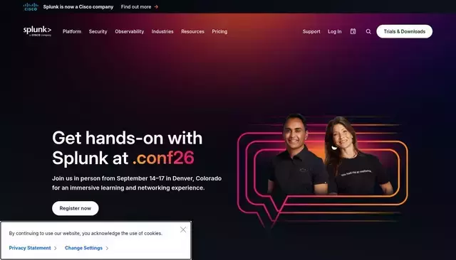 splunk.com homepage screenshot
