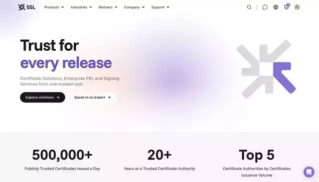 ssl.com homepage screenshot