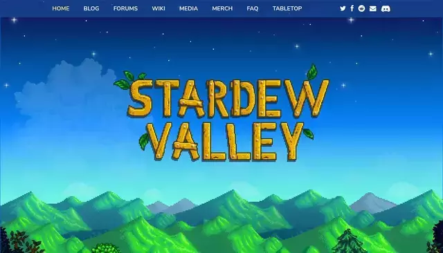 stardewvalley.net homepage screenshot