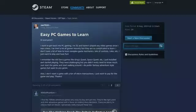 steamcommunity.com homepage screenshot