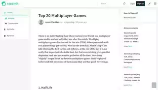 Steem It Top 20 Multiplayer Games — Steemit