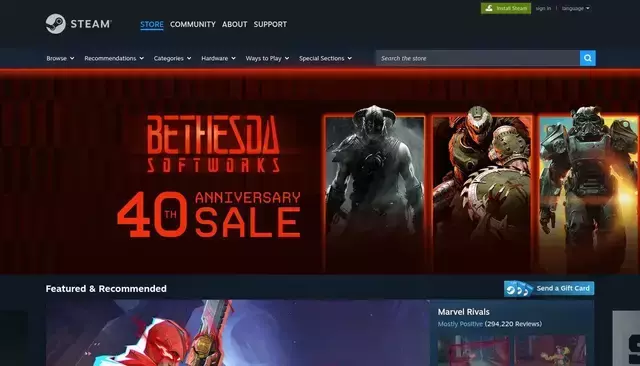 store.steampowered.com homepage screenshot