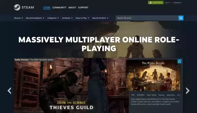 store.steampowered.com homepage screenshot