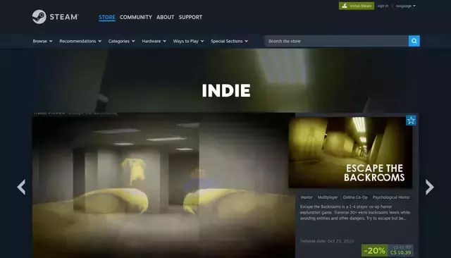 store.steampowered.com homepage screenshot