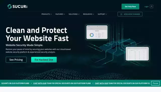 sucuri.net homepage screenshot