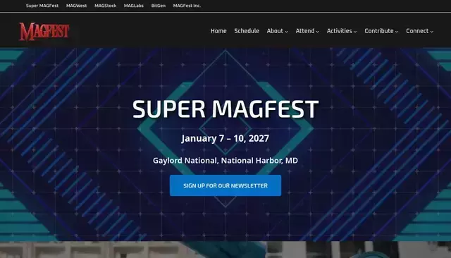 super.magfest.org homepage screenshot