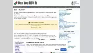 System Requirements Lab Can You RUN It | Can I Run It | Can My PC Run It