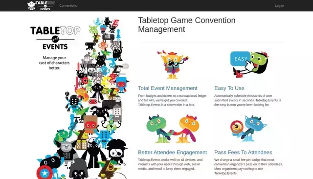 tabletop.events homepage screenshot