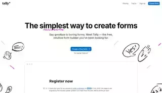 Tally Tally - Create Beautiful Forms for Free | Unlimited Forms & Submissions