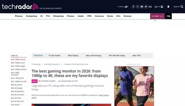 techradar.com homepage screenshot