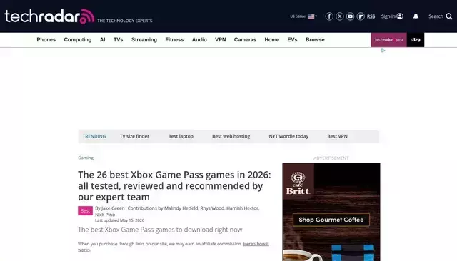 techradar.com homepage screenshot