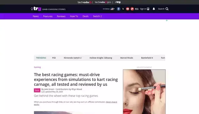 techradar.com homepage screenshot