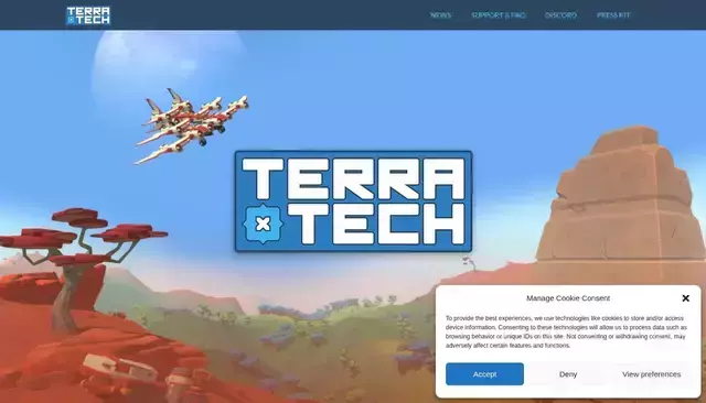 terratechgame.com homepage screenshot