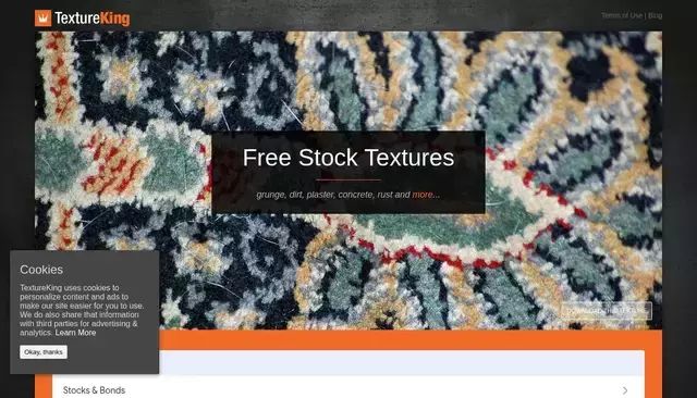 textureking.com homepage screenshot