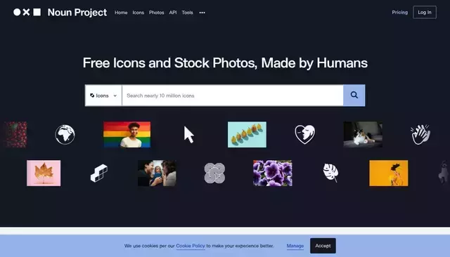 thenounproject.com homepage screenshot