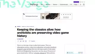 The Verge How archivists are preserving video game history | The Verge