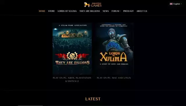 theyarebillions.com homepage screenshot