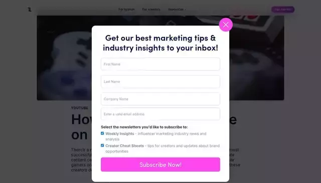 thoughtleaders.io homepage screenshot