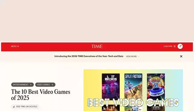time.com homepage screenshot