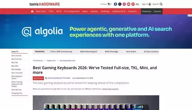 tomshardware.com homepage screenshot
